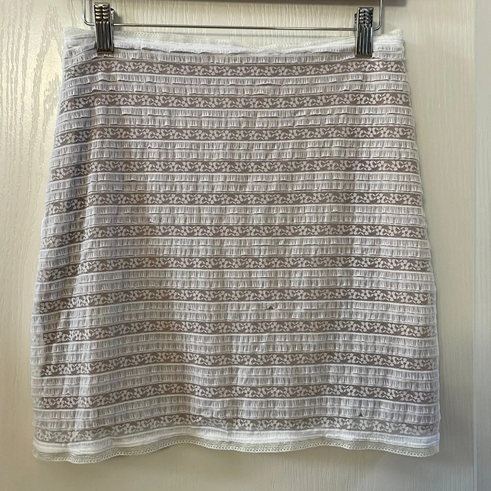 NWT For Love and Lemons White Lace Skirt Size L